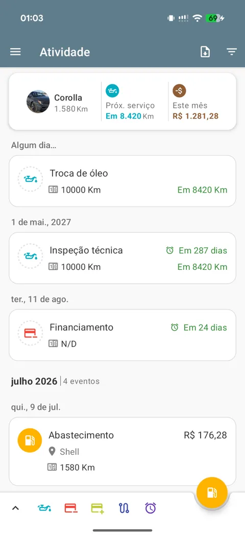 Nunca falhe um serviço — lembretes inteligentes e controlo automático de custos